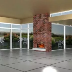 Architecture Glass Building 3d model
