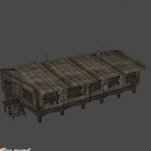 Barrack House 3d model Barrack House 3d model