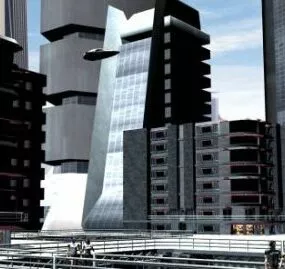 Scifi City Exterior  Scene 3d model