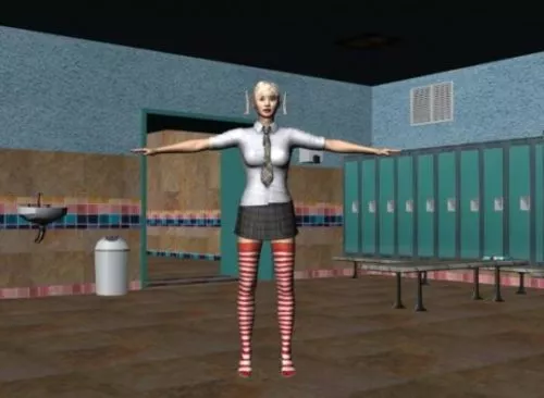 The Klub Game Girl And Scene 3d model The Klub Game Girl And Scene 3d model