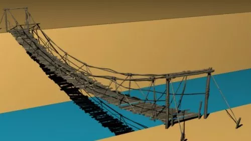 Rock Bridge Nature Building 3d model