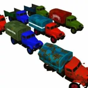 Cartoon Truck Collection 3d model