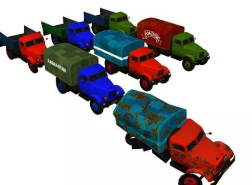 Cartoon Truck Collection 3d model Cartoon Truck Collection 3d model