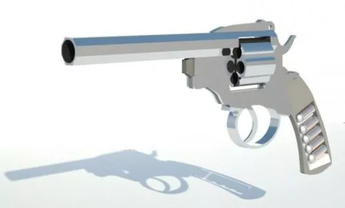 Old Revolver 3d model Old Revolver 3d model