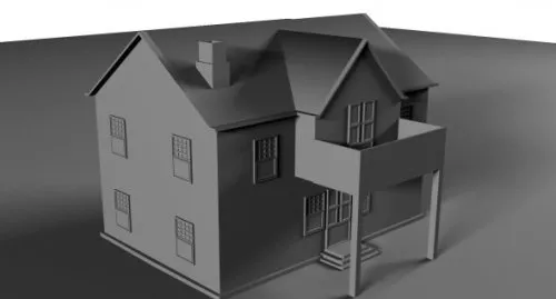 Suburb City House Building 3d model Suburb City House Building 3d model