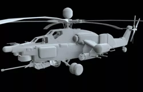 Red Rescue Helicopter 3d model