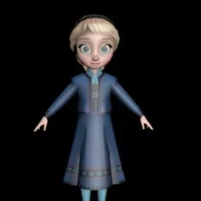 Elsa Young Rig 3d model