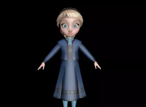 Elsa Young Rig 3d model Elsa Young Rig 3d model
