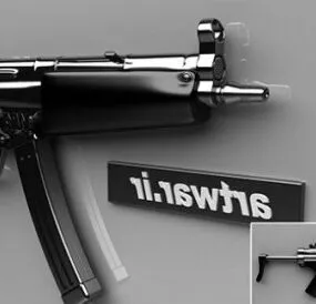Mp5 Machine Gun 3d model