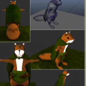 Squirrel Magician 3d model