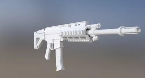 Acwr Machine Gun 3d model Acwr Machine Gun 3d model