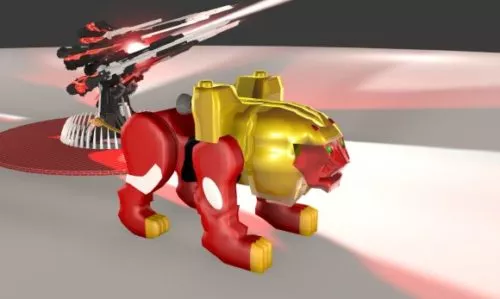 Red Lion Zord 3d model Red Lion Zord 3d model