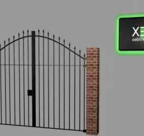 Vintage Villa Gate 3d model