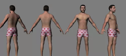 A Man In His Underwear 3d model A Man In His Underwear 3d model