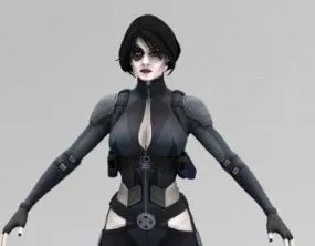 Domino Marvel Character 3d model