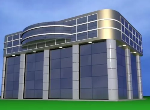 Glass Office Architecture Building 3d model Glass Office Architecture Building 3d model