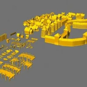 Wood Fortress 3d model