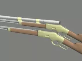 1866 Winchester Gun 3d model
