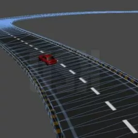 Racing Track Road 3d model