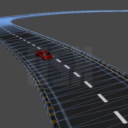 Straight Road Street Part 3d model