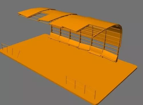 Modern Design Bus Stop 3d model Modern Design Bus Stop 3d model