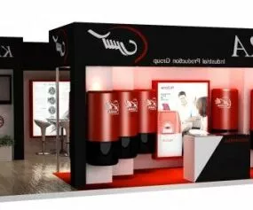 City Exhibition Stand Interior Scene 3d model