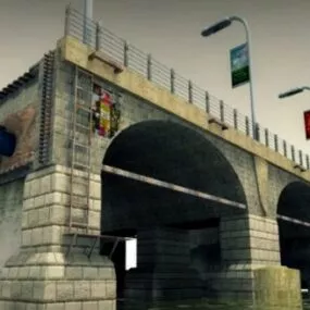 Western Stone Bridge 3d model