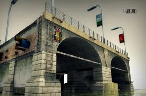 Western Stone Bridge 3d model Western Stone Bridge 3d model