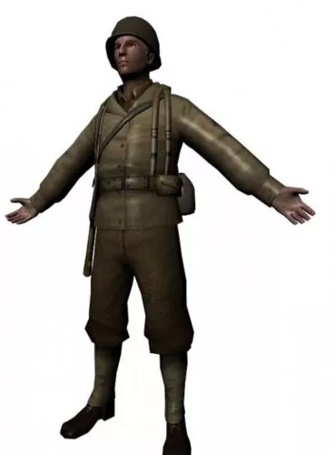Ww2 Soldier 3d model Ww2 Soldier 3d model