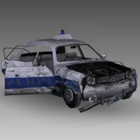 Wracked Dacia 1310 3d model