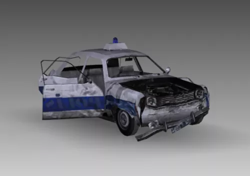 Wracked Dacia 1310 3d model Wracked Dacia 1310 3d model