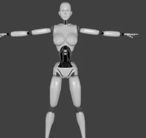 Female Robot 3d model