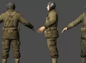 Allied Pilot 3d model