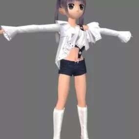 X Girl Anime 3d model