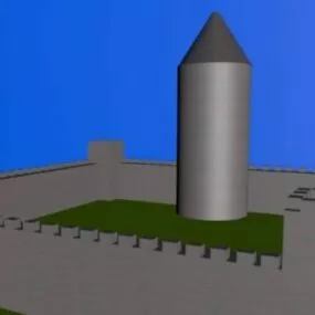 Basic Castle -cartoon- 3d model