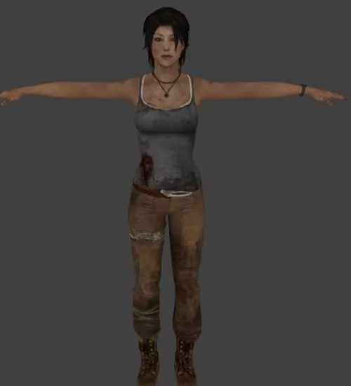 Lara Croft Female Character 3d model Lara Croft Female Character 3d model