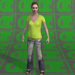 Casual Girl 3d model