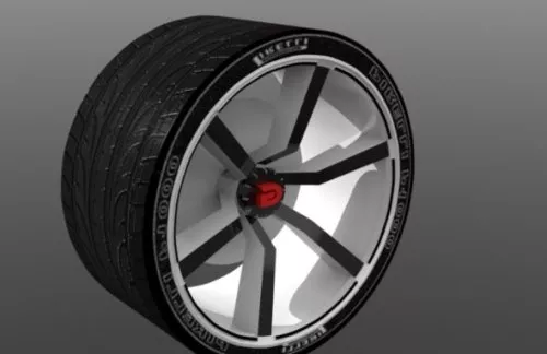 Highpoly Car Wheel 3d model Highpoly Car Wheel 3d model