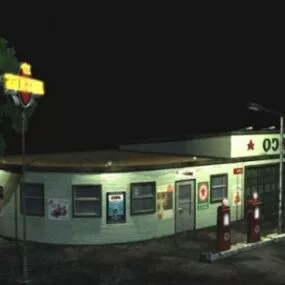 Gas Station Building 3d model
