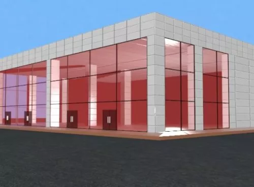 Glass Office Building 3d model Glass Office Building 3d model