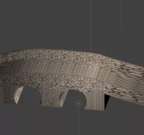 Medieval Stone Bridge 3d model