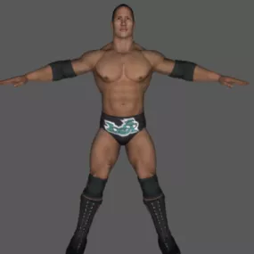 Smackdown Vs Raw 2008- The Rock 3d model