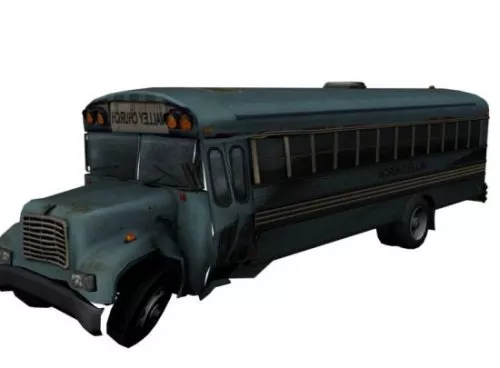 Passenger Red Bus 3d model