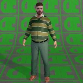 Casual Man Character 3d model