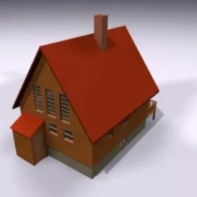 Cabin House Building 3d model