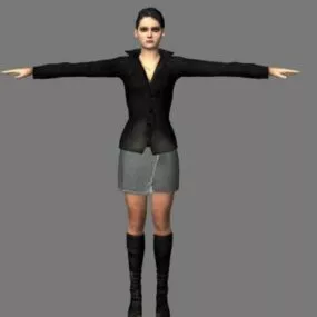 Sarah Female  Character 3d model
