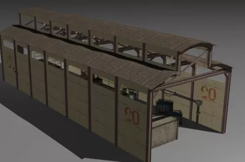Exhibition Workshop Building 3d model Exhibition Workshop Building 3d model