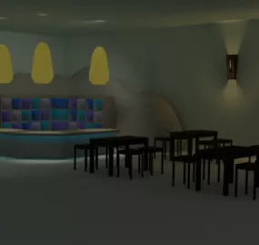 Stone Bar 3d model