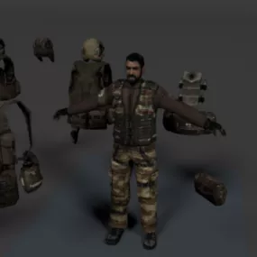 Bf2 Mac Soldier 3d model