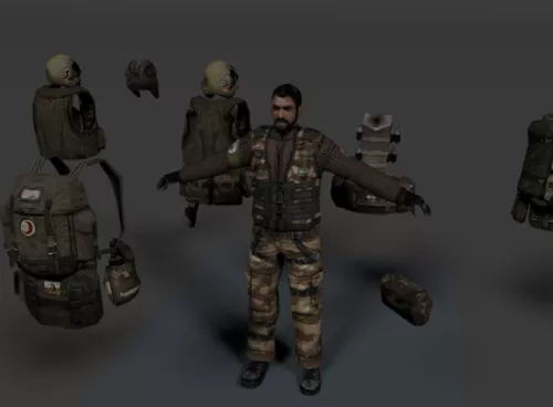 Bf2 Mac Soldier 3d model Bf2 Mac Soldier 3d model